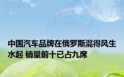 中国汽车品牌在俄罗斯混得风生水起 销量前十已占九席