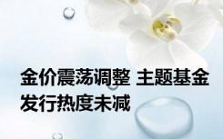金价震荡调整 主题基金发行热度未减