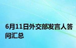 6月11日外交部发言人答问汇总
