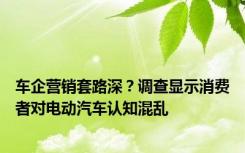 车企营销套路深？调查显示消费者对电动汽车认知混乱