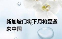 新加坡门将下月将受邀来中国