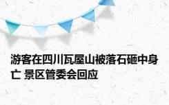 游客在四川瓦屋山被落石砸中身亡 景区管委会回应