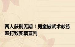 两人获刑无期！男童被武术教练殴打致死案宣判