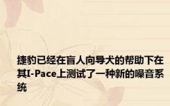 捷豹已经在盲人向导犬的帮助下在其I-Pace上测试了一种新的噪音系统
