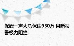 保姆一声大吼保住950万 果断报警极力阻拦