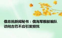 俄总统新闻秘书：俄海军舰艇编队访问古巴不应引发担忧