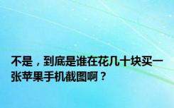 不是，到底是谁在花几十块买一张苹果手机截图啊？