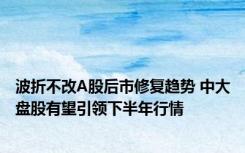 波折不改A股后市修复趋势 中大盘股有望引领下半年行情