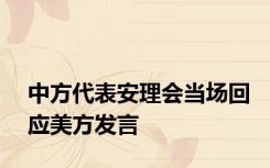 中方代表安理会当场回应美方发言