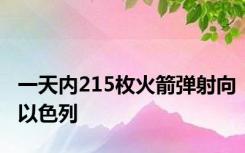 一天内215枚火箭弹射向以色列