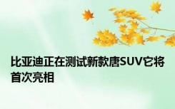 比亚迪正在测试新款唐SUV它将首次亮相