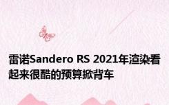雷诺Sandero RS 2021年渲染看起来很酷的预算掀背车