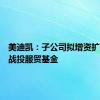 美迪凯：子公司拟增资扩股引入战投服贸基金