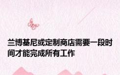 兰博基尼或定制商店需要一段时间才能完成所有工作