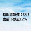 特朗普媒体（DJT）美股盘前下跌近12%