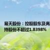 易天股份：控股股东及高管拟减持股份不超过1.8398%