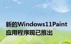 新的Windows11Paint应用程序现已推出
