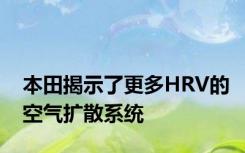 本田揭示了更多HRV的空气扩散系统