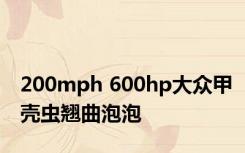 200mph 600hp大众甲壳虫翘曲泡泡