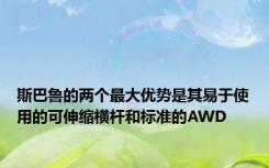 斯巴鲁的两个最大优势是其易于使用的可伸缩横杆和标准的AWD