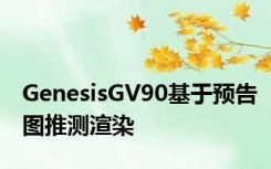 GenesisGV90基于预告图推测渲染