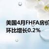 美国4月FHFA房价指数环比增长0.2%