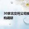 30家北交所公司接受机构调研