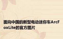 面向中国的新型电动迷你车ArcFoxLite的官方图片