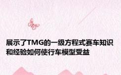 展示了TMG的一级方程式赛车知识和经验如何使行车模型受益