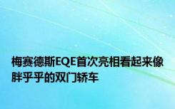 梅赛德斯EQE首次亮相看起来像胖乎乎的双门轿车
