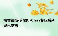 梅赛德斯·奔驰G-Class专业系列现已发售