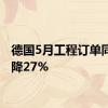 德国5月工程订单同比下降27%
