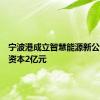 宁波港成立智慧能源新公司注册资本2亿元