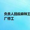 负责人回应麻辣王子工厂停工