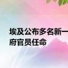 埃及公布多名新一届政府官员任命
