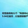 拜登政府向12个“科技中心”拨款5.04亿美元，以加速创新产业发展