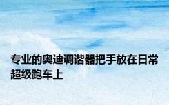 专业的奥迪调谐器把手放在日常超级跑车上