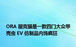 ORA 朋克猫是一款四门大众甲壳虫 EV 仿制品内饰疯狂