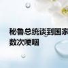 秘鲁总统谈到国家发展数次哽咽
