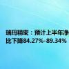 瑞玛精密：预计上半年净利润同比下降84.27%-89.34%