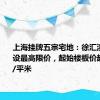 上海挂牌五宗宅地：徐汇滨江地块设最高限价，起始楼板价超10万元/平米