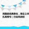 周期磨底具象化，锂企上半年业绩扎堆预亏｜行业风向标