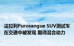 法拉利Purosangue SUV测试车在交通中被发现 期待混合动力