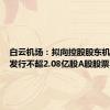 白云机场：拟向控股股东机场集团发行不超2.08亿股A股股票