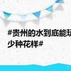 #贵州的水到底能玩出多少种花样#