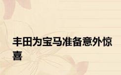丰田为宝马准备意外惊喜