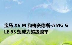 宝马 X6 M 和梅赛德斯-AMG GLE 63 想成为超级跑车