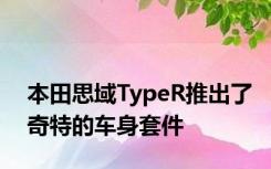 本田思域TypeR推出了奇特的车身套件