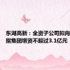 东湖高新：全资子公司拟向湖北数据集团增资不超过3.1亿元
