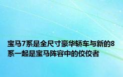 宝马7系是全尺寸豪华轿车与新的8系一起是宝马阵容中的佼佼者